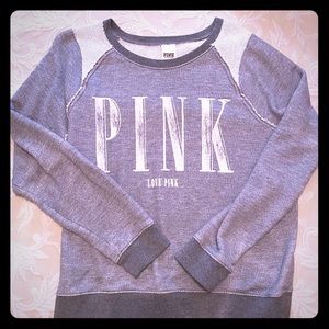 VS PINK Gray Sweatshirt Large